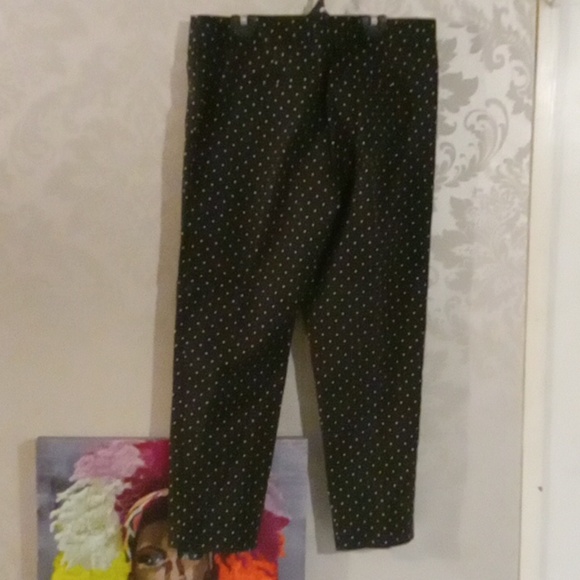 Liz Claiborne Black Leggings with White Dots - Picture 3 of 5